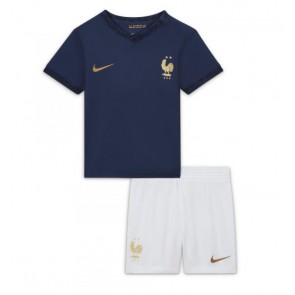 France Replica Home Stadium Kit for Kids World Cup 2022 Short Sleeve (+ pants)